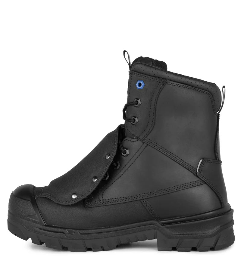 Acton G3E Black 8" CSA Leather Work Boots with External Metguard