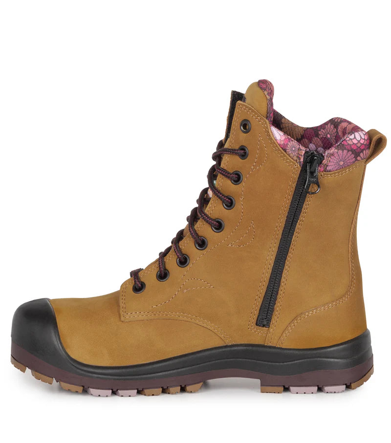 P&F PF358 Women's 8" leather work boots, CSA steel toecap