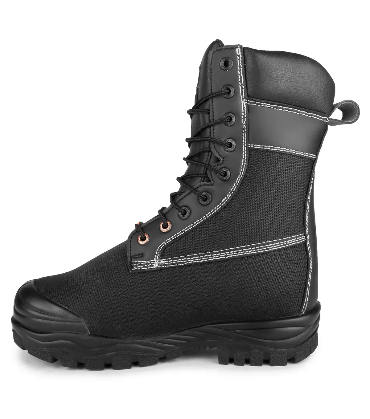 STC Larch, Black | 9" Nylon Work Boots | Internal Metguard Protection