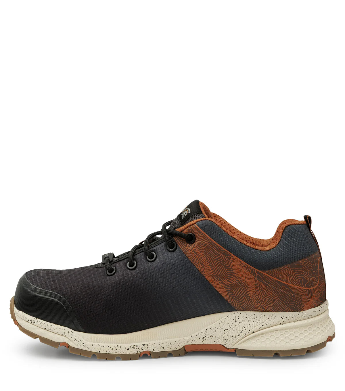 STC Trainer, Black & Chestnut | Athletic Metal Free Lightweight Work Shoes