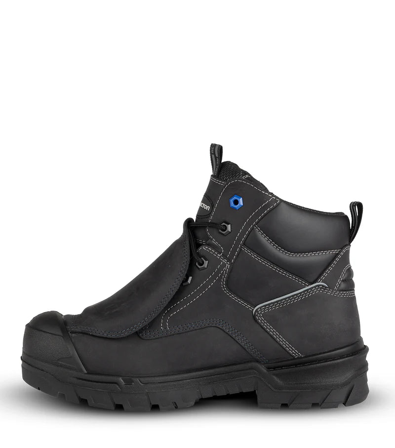 Acton G3G Black Leather 6" CSA Work Boots with External Metguard