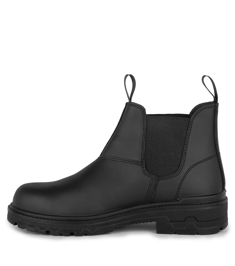Acton Profile 6" Slip-On Leather Work Boots, Black/Brown