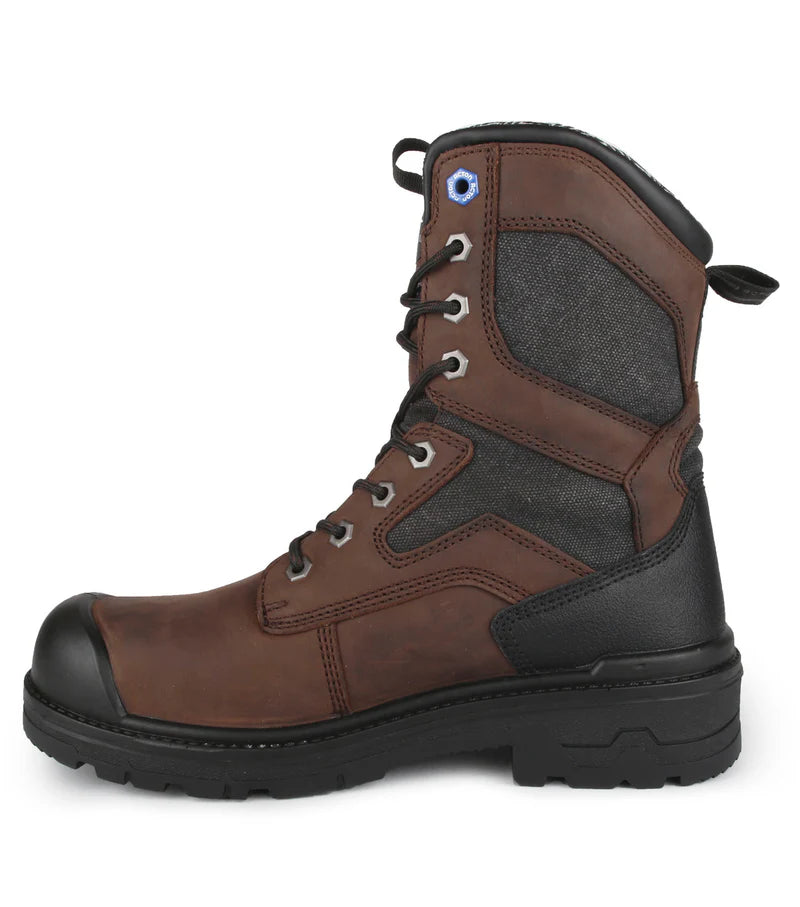 Acton Pro-Ice Men's, Brown, 8'' CSA insulated work boots with 4grip4ice outsole
