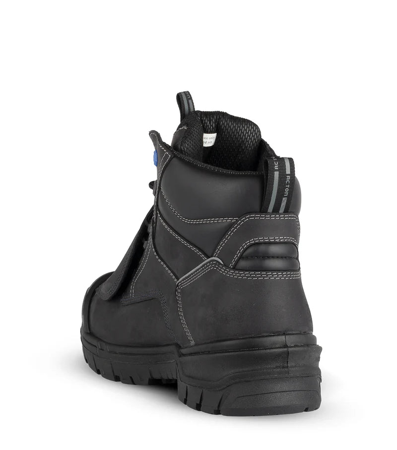 Acton G3G Black Leather 6" CSA Work Boots with External Metguard