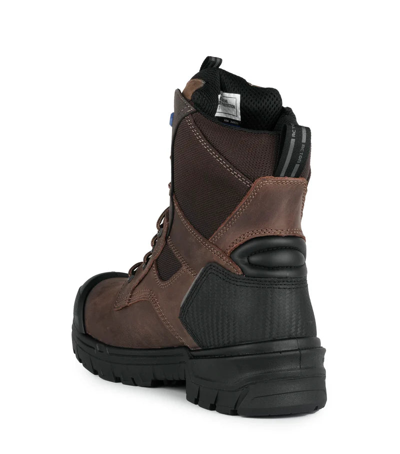 Acton G3O 8" CSA Leather Work Boots with Slip Resisting Outsole (Darch Brown/Black)