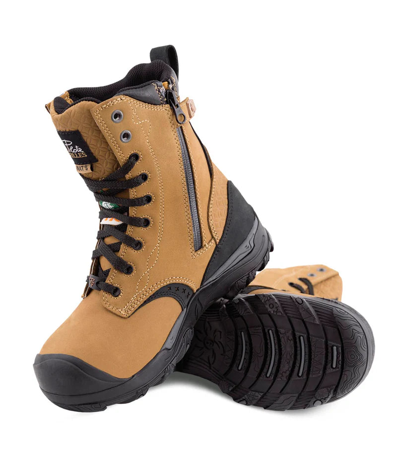 P&F PF648 Women's 8" Nubuck Leather Work Boots, Waterproof Membrane, CSA (3 Colours)