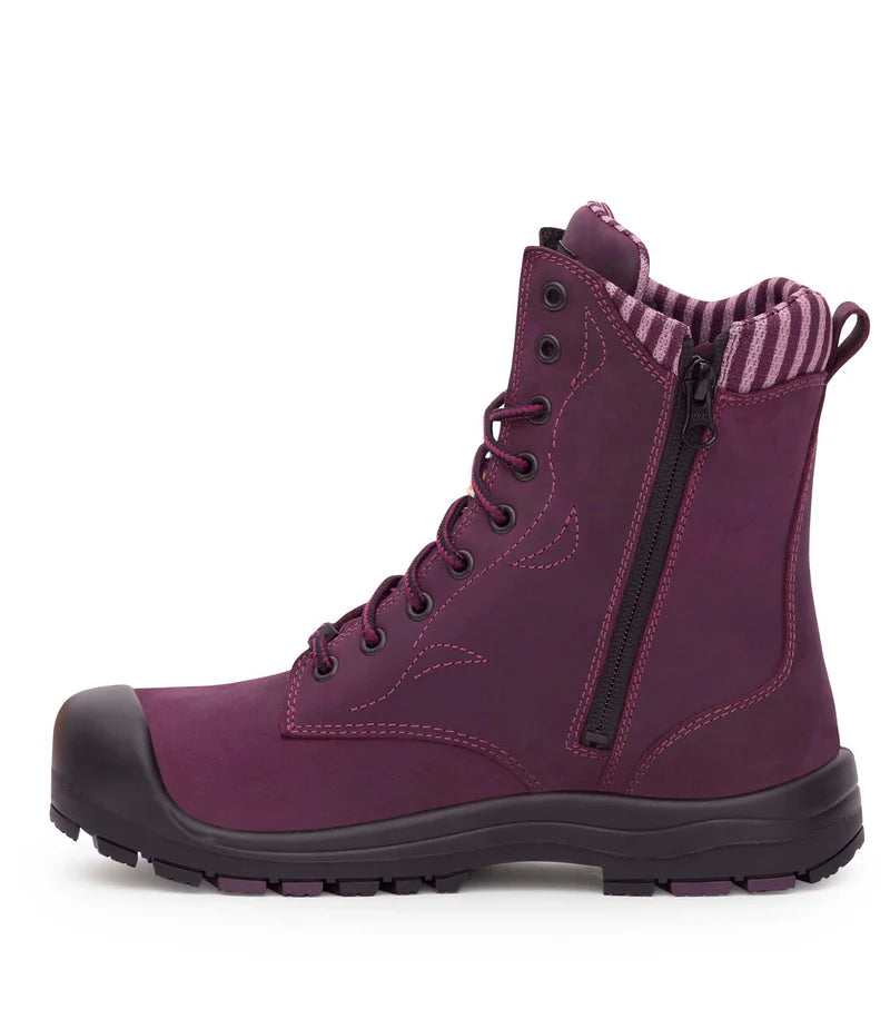 P&F PF358 Women's 8" leather work boots, CSA steel toecap